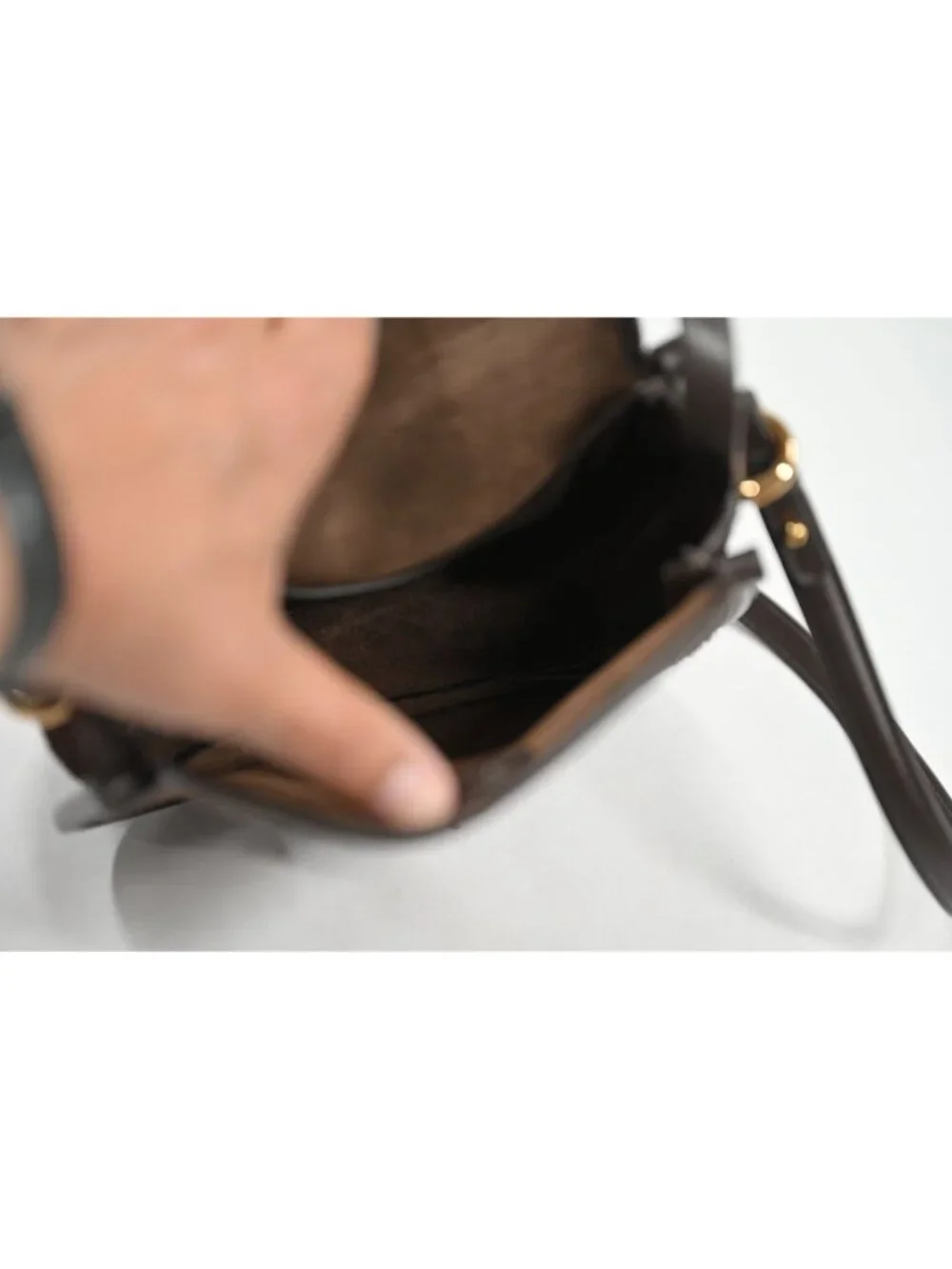 Etro Small Suede Pony Bag in Brown